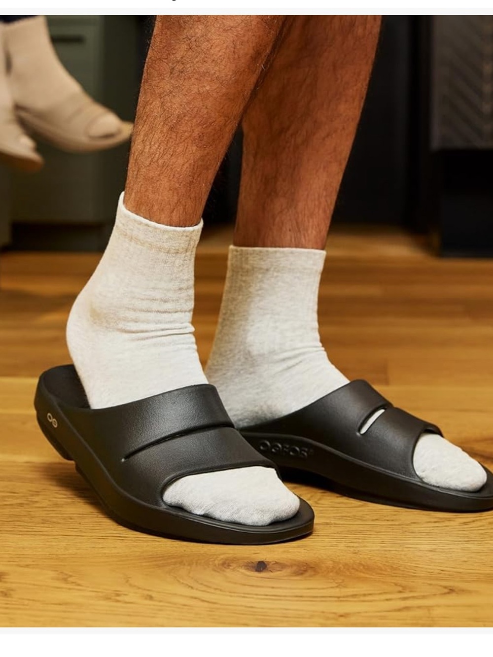 NEW OOFOS Ooahh Recovery Slide Sandals Black Mens Unisex